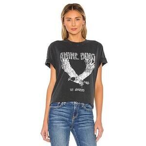 Anine Bing Lili Tee In Washed Black - XS